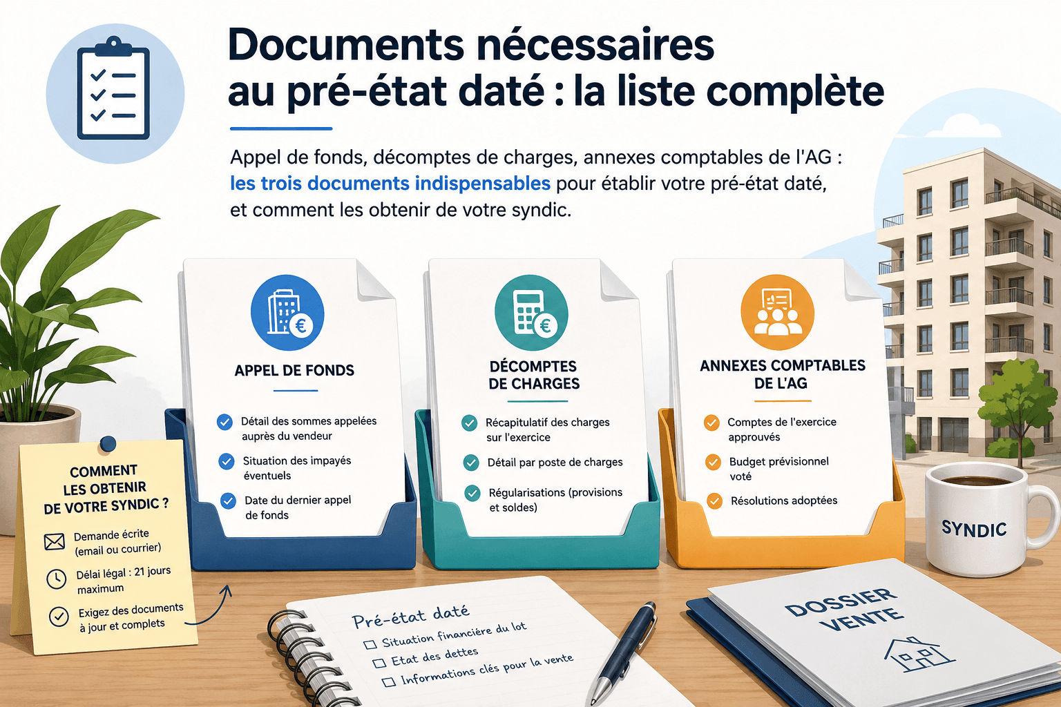 Documents nécessaires au pré-état daté