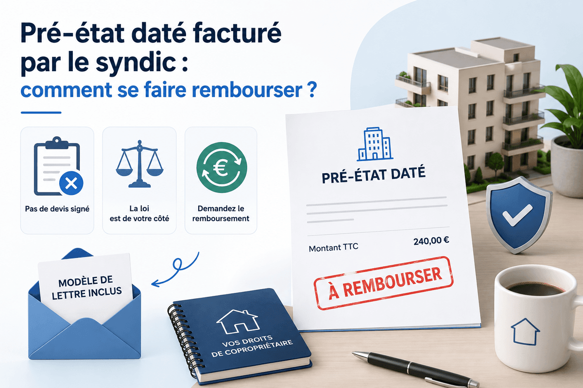 Remboursement pré-état daté facturé par le syndic